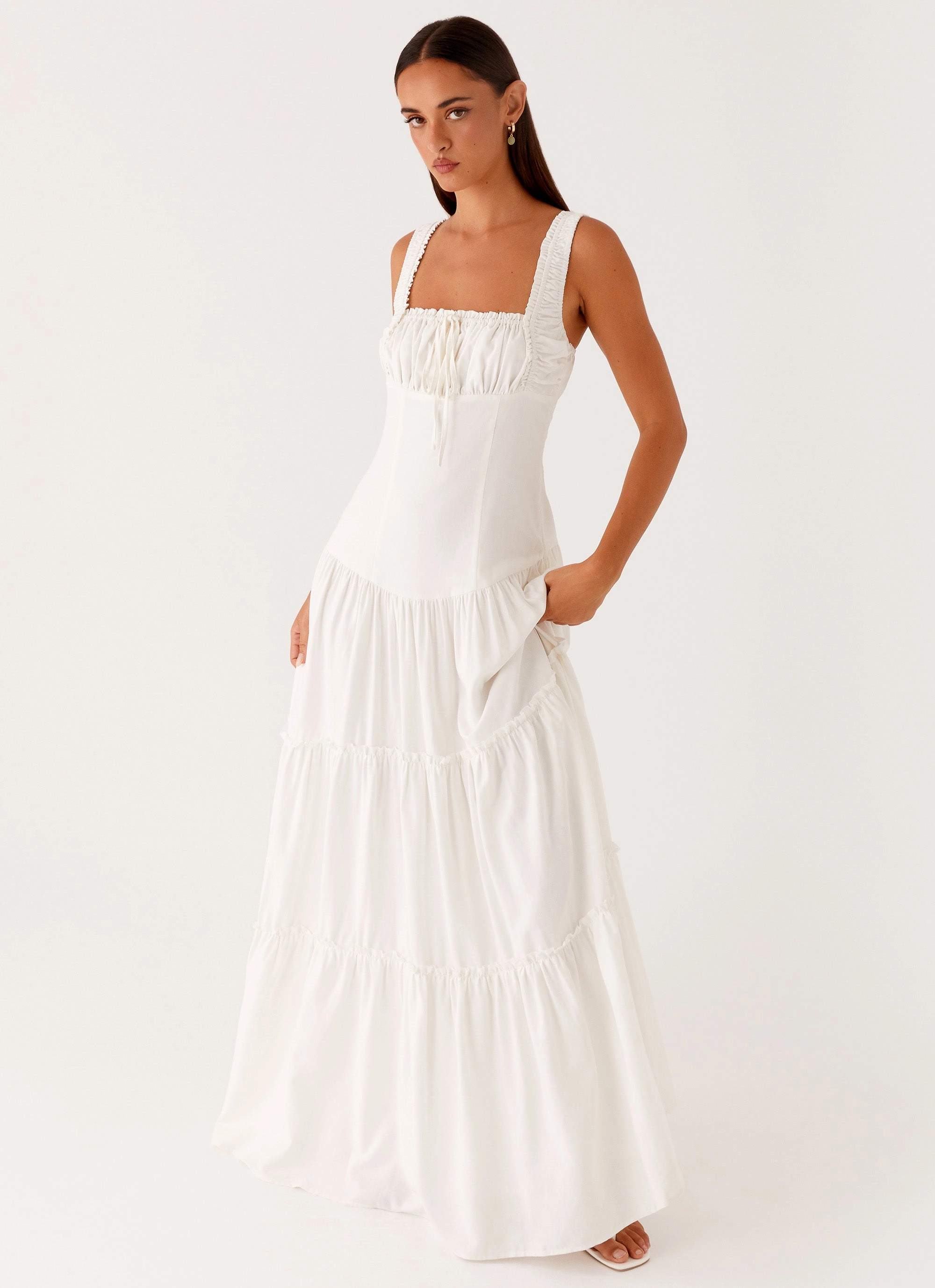 Sculpted Fit Artistic Edge Esme Maxi Dress - White