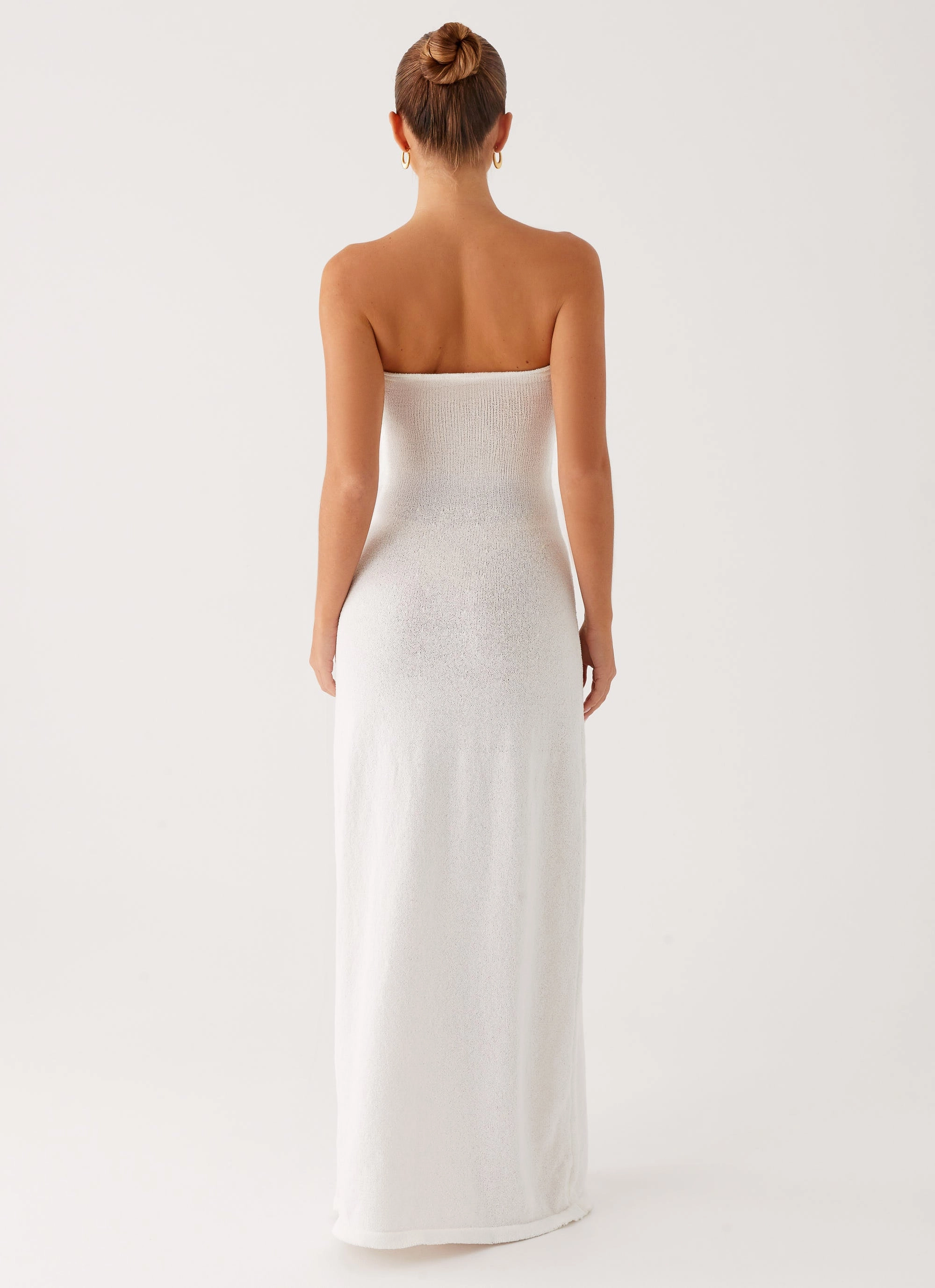 Arli Strapless Maxi Dress - Ivory Smooth Fit