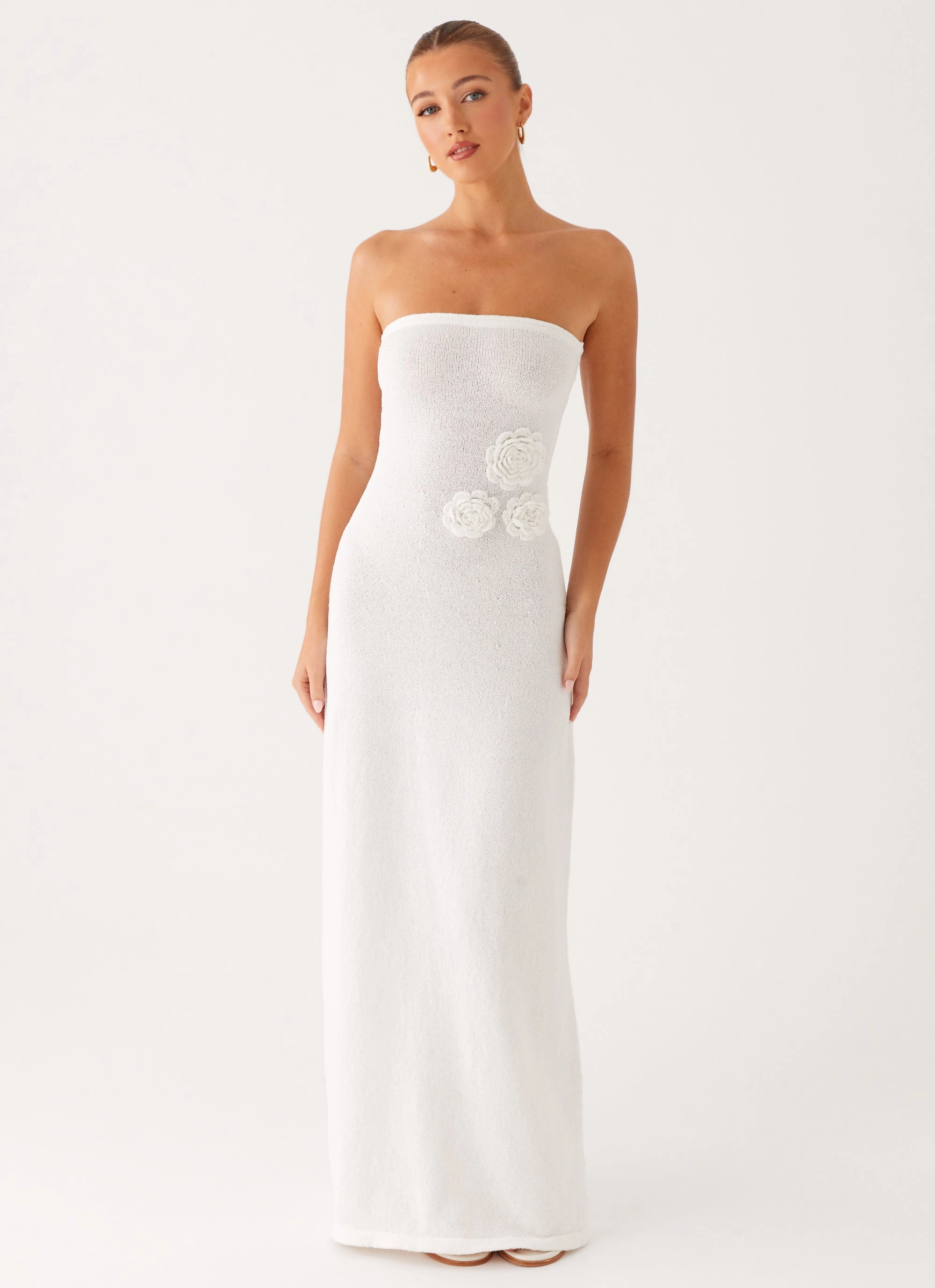 Timeless Wearable Dressy Glow Arli Strapless Maxi Dress - Ivory