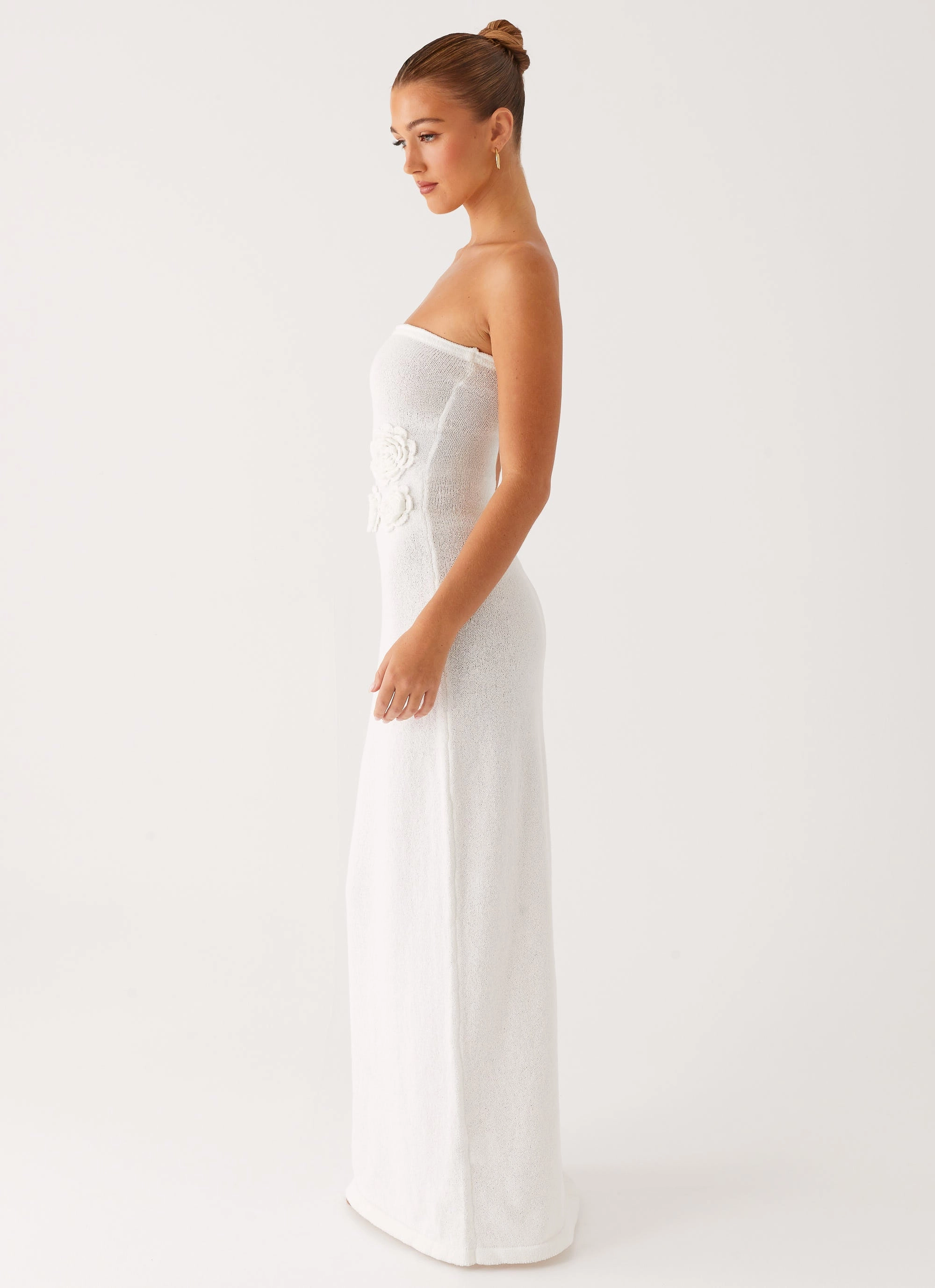 Arli Strapless Maxi Dress - Ivory Warm Base
