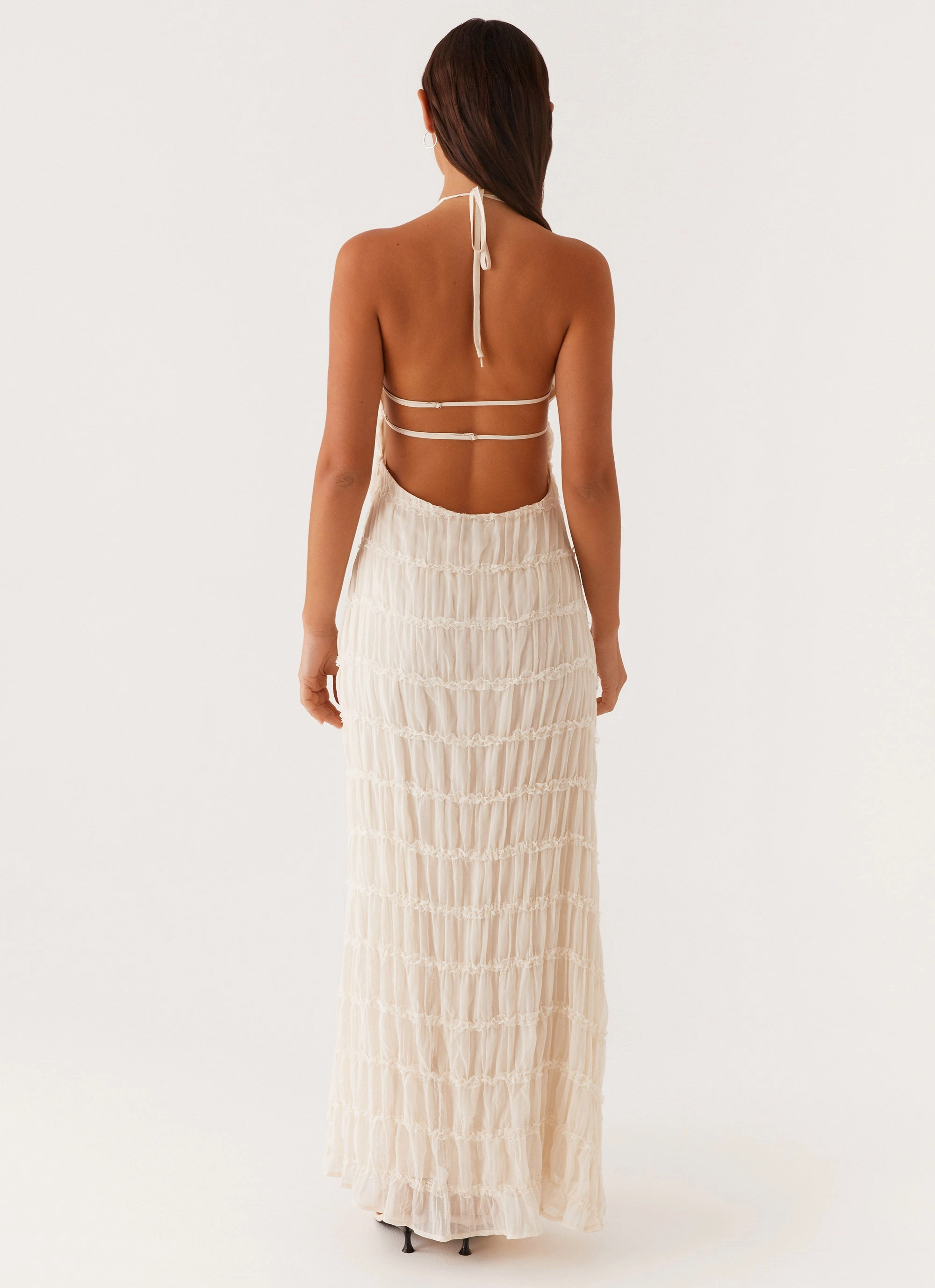 Sculpted Detail Aullie Maxi Dress - Ivory