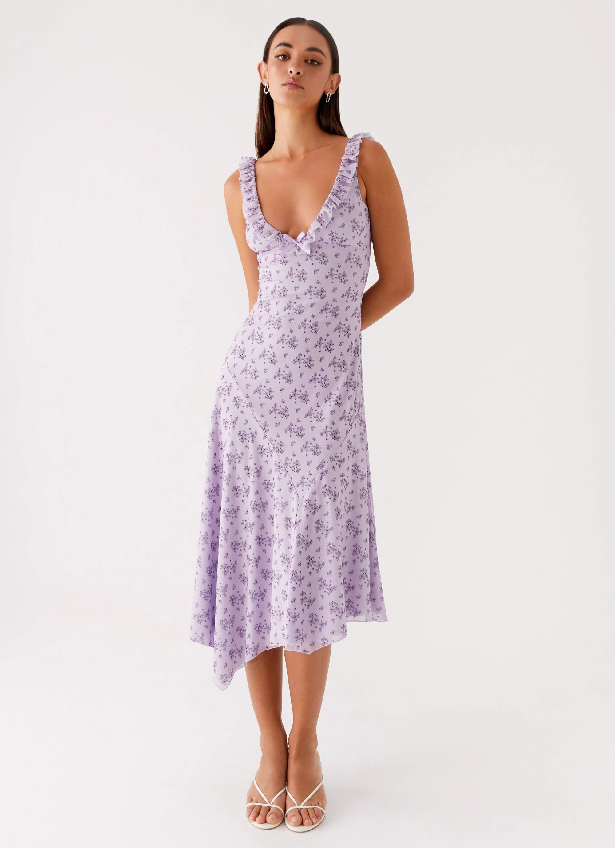 Asteri Midi Dress - Lavender Meadow Shape Hug Easy Tones