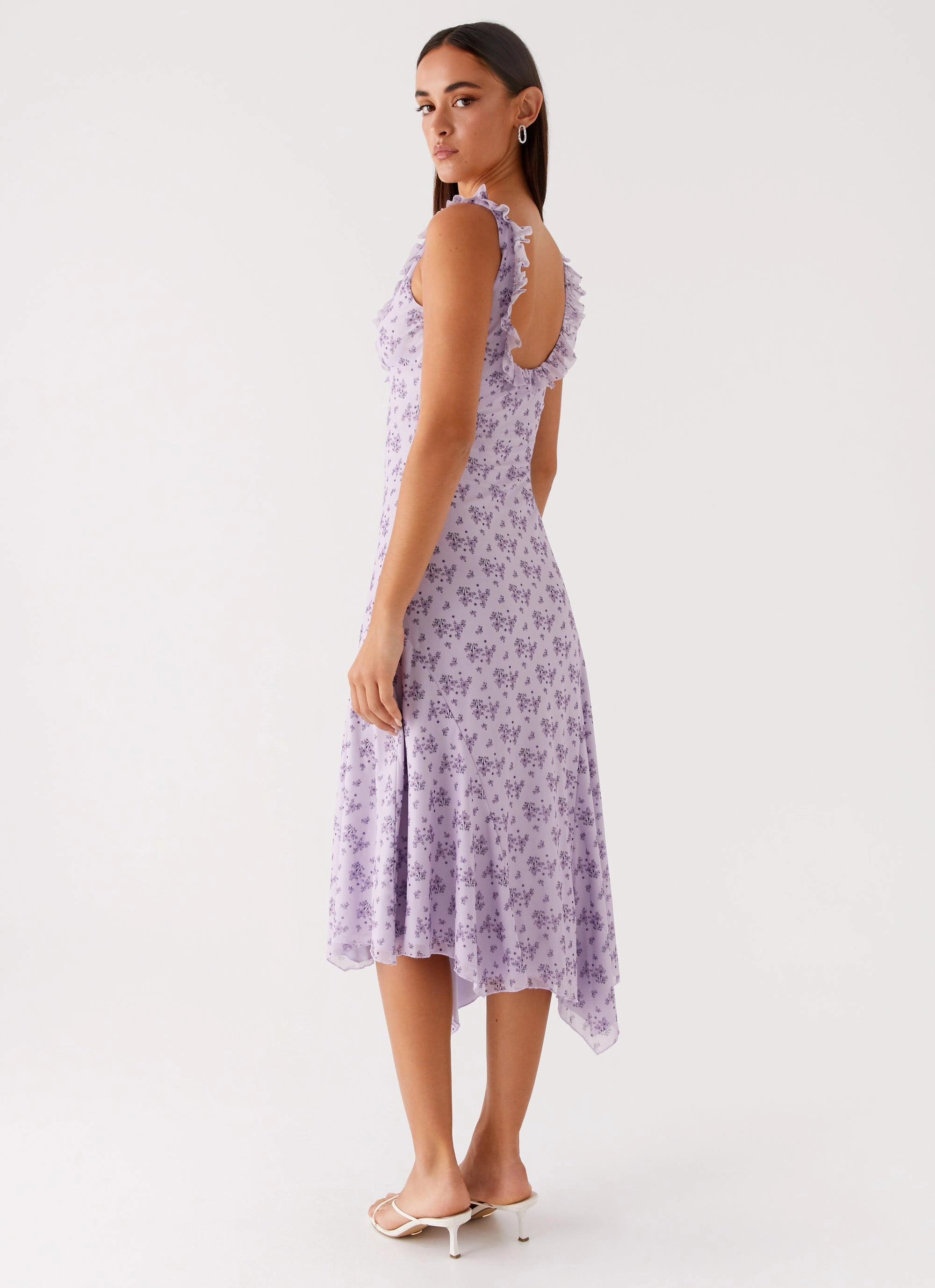 Asteri Midi Dress - Lavender Meadow Loose Flow Pure Motion