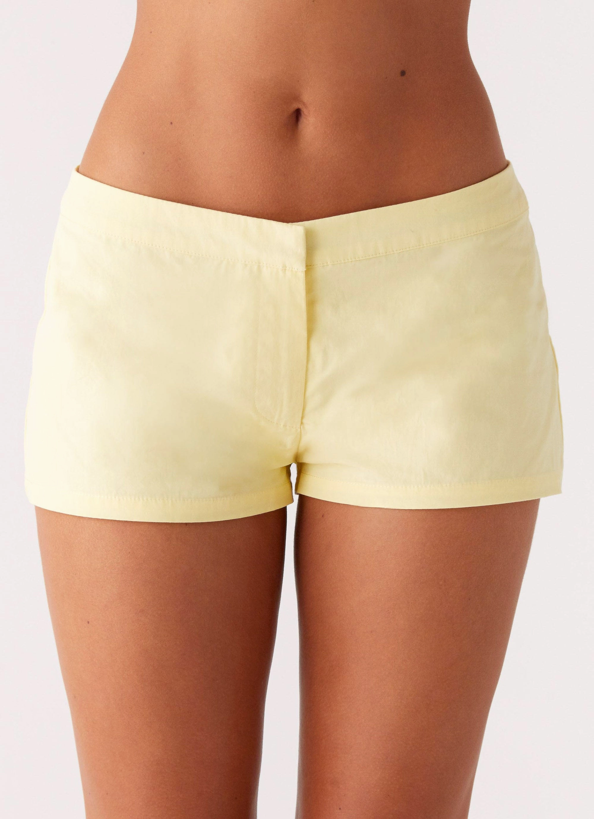 Coastline Mini Shorts - Yellow Non Chafing Edges