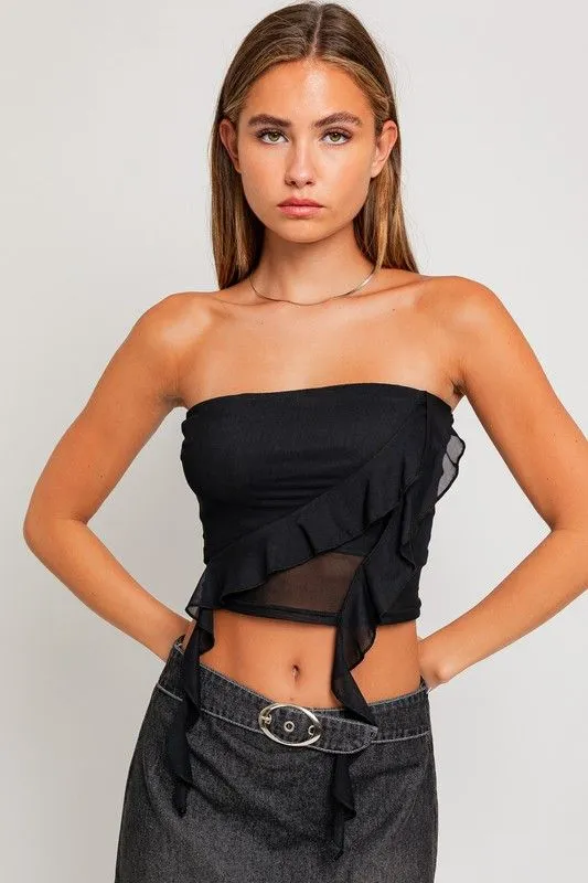 Adore Me Strapless Tube Top Printed T-shirt Printed Blouse