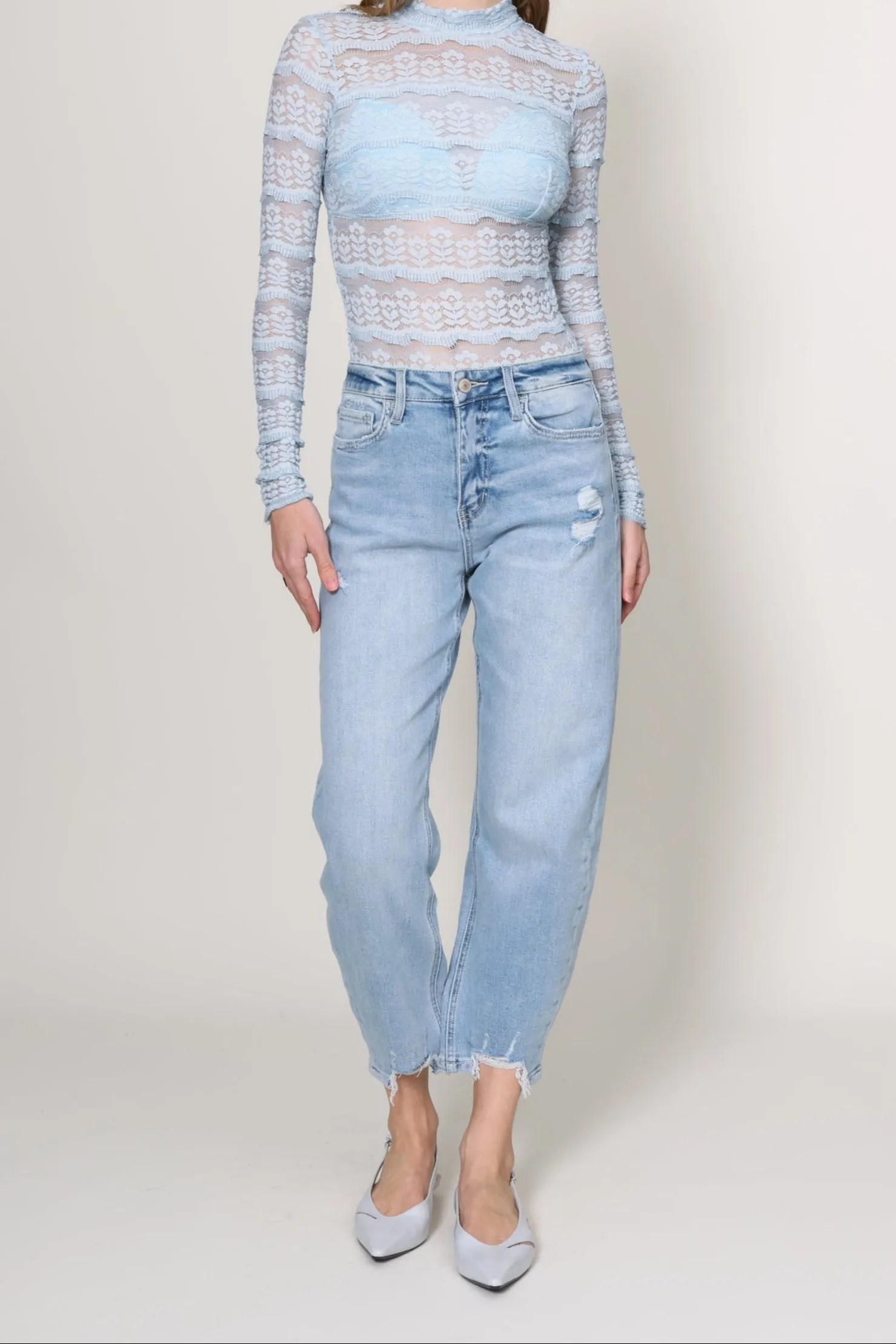 Awe Mini Barrel Jean FlexibleKneePanels Effortless Layer