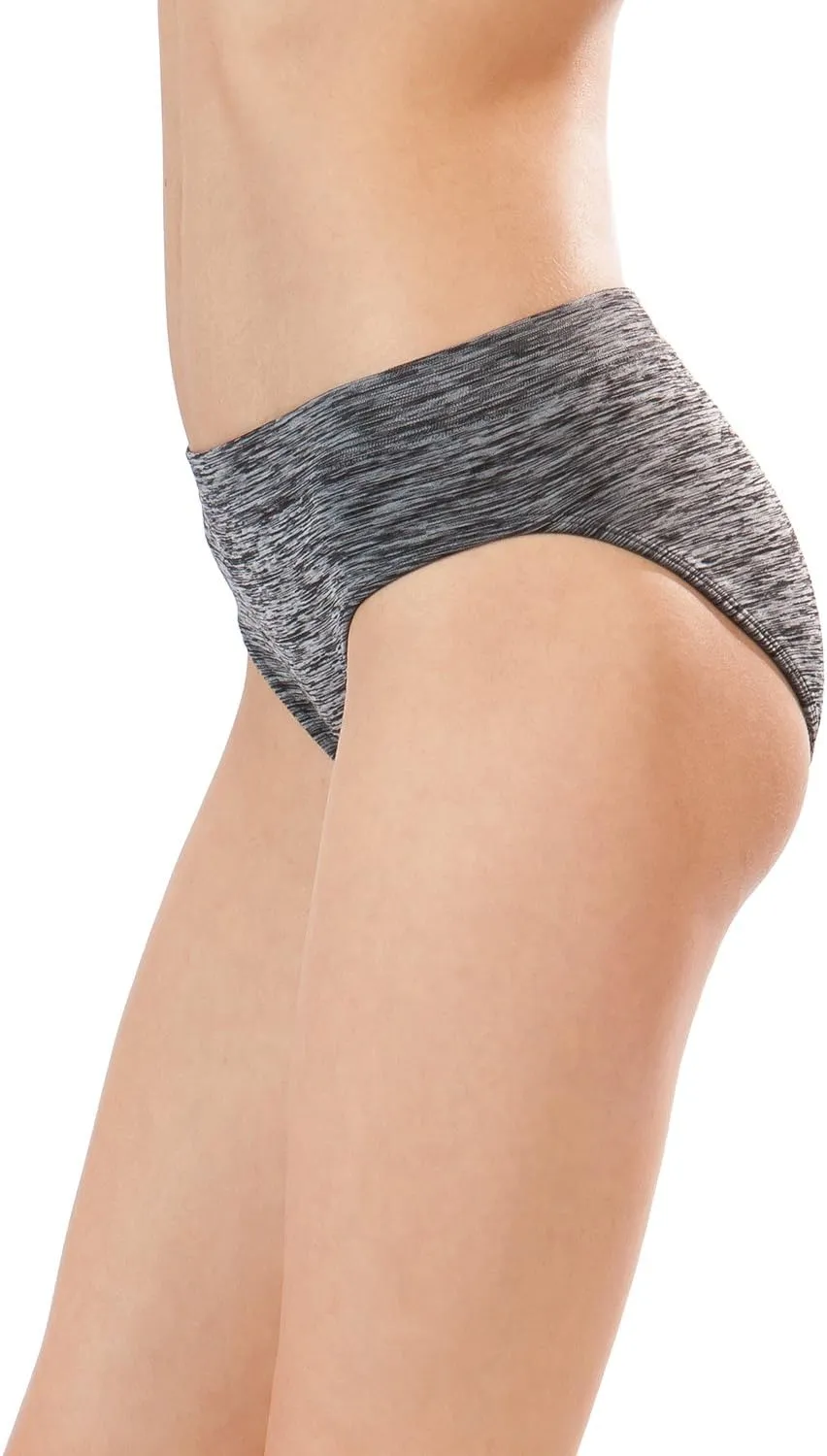 Moisture Wicking Underwear for Women, Seamless Workout Hipster Brief Bikini Panties