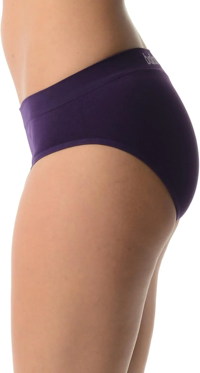 Moisture Wicking Underwear for Women, Seamless Workout Hipster Brief Bikini Panties