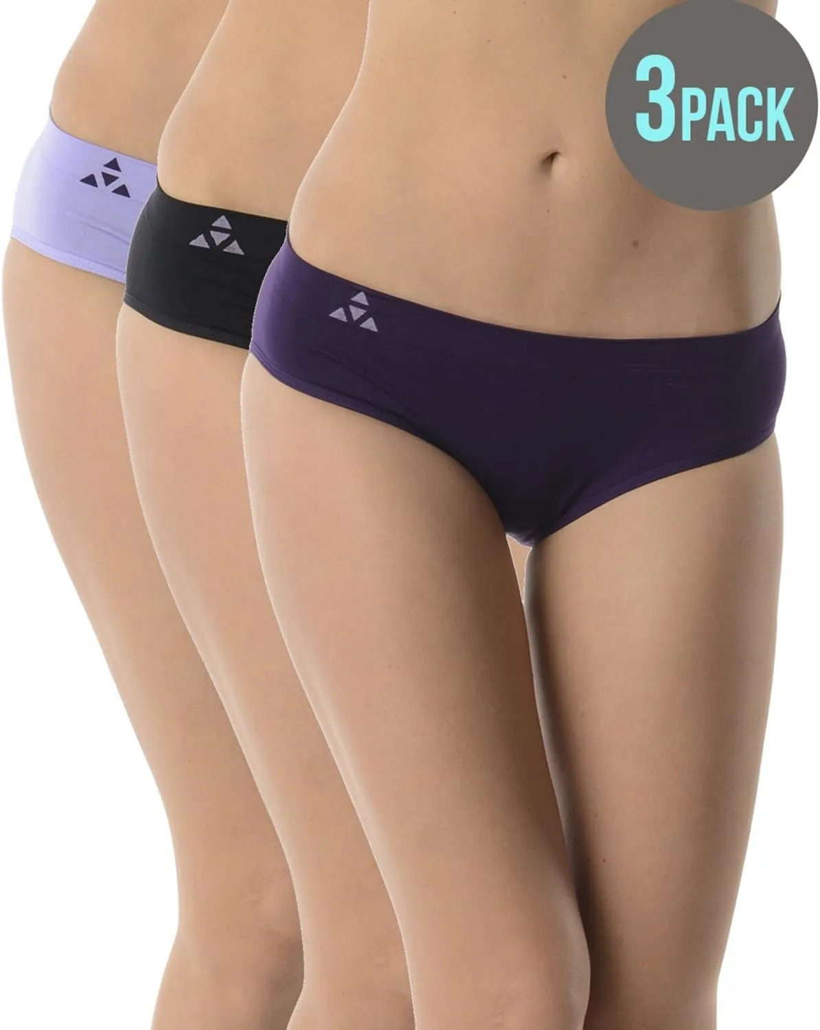 Moisture Wicking Underwear for Women, Seamless Workout Hipster Brief Bikini Panties