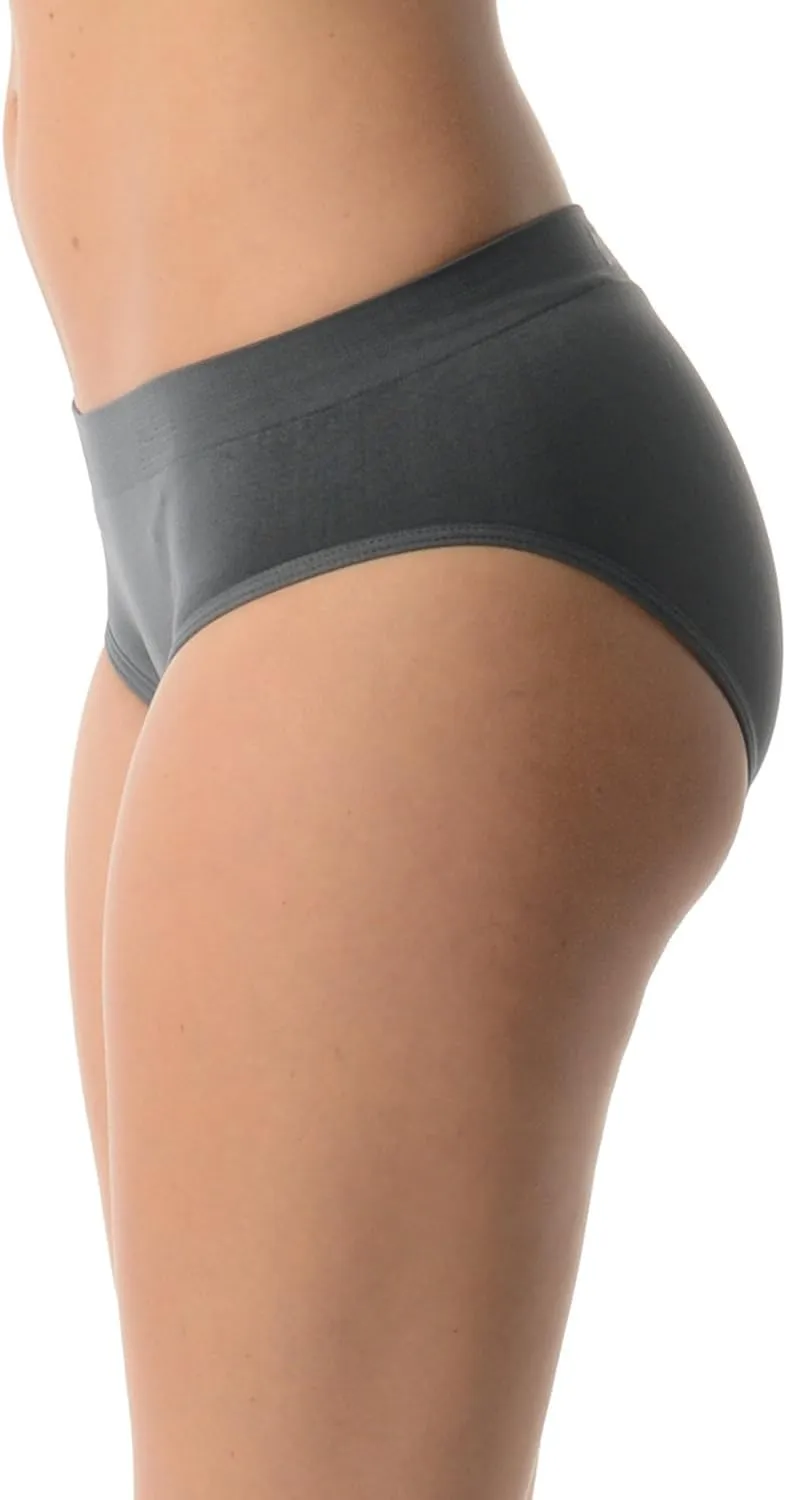 Moisture Wicking Underwear for Women, Seamless Workout Hipster Brief Bikini Panties