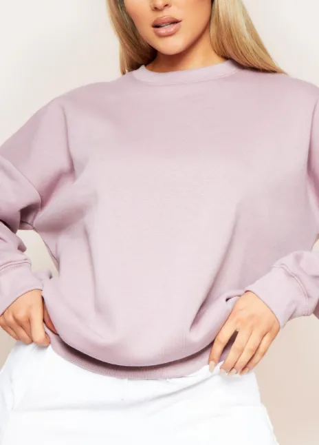 Mona Mauve Washed Oversized Sweatshirt