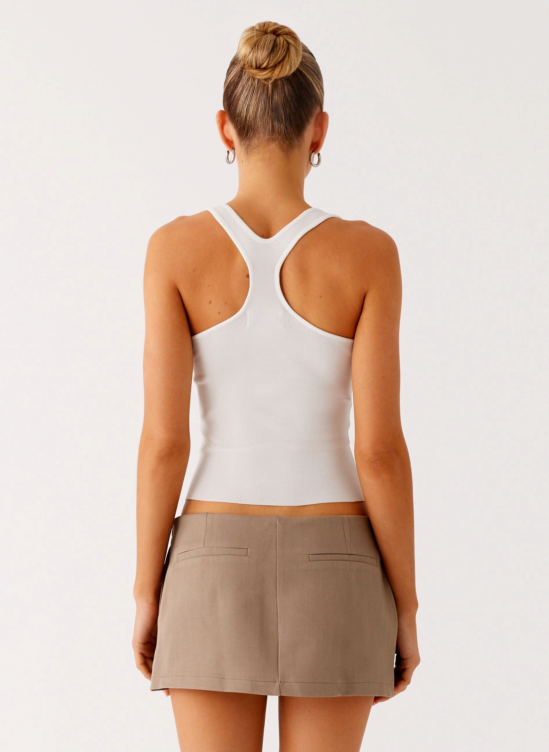 City Mood Corduroy texture Mirna Micro Skort - Taupe Marle