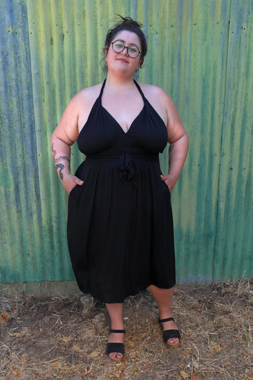 Monroe Dress in Black Sateen Summer Staple Perfect Fit