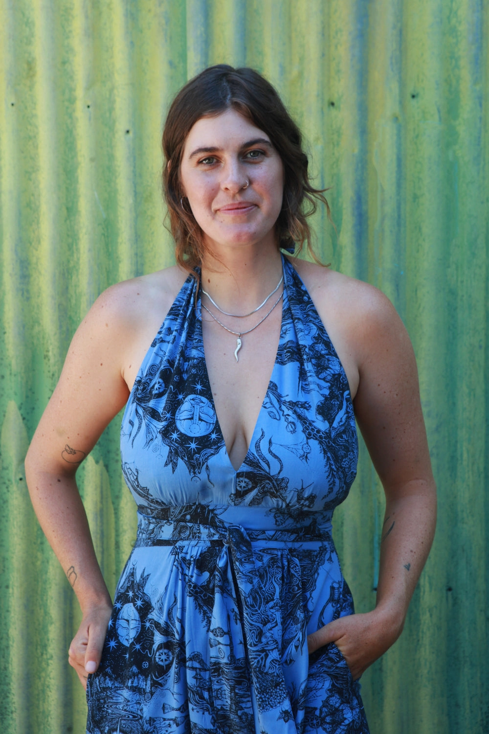 Monroe Dress in Earth Worship Stylish Line Vibrant Style