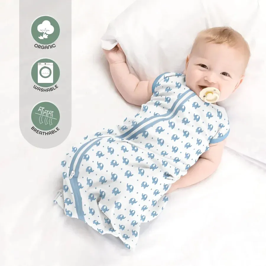 Moon - Organic Sleepsack - Elephant And Blue (Pack of 2)