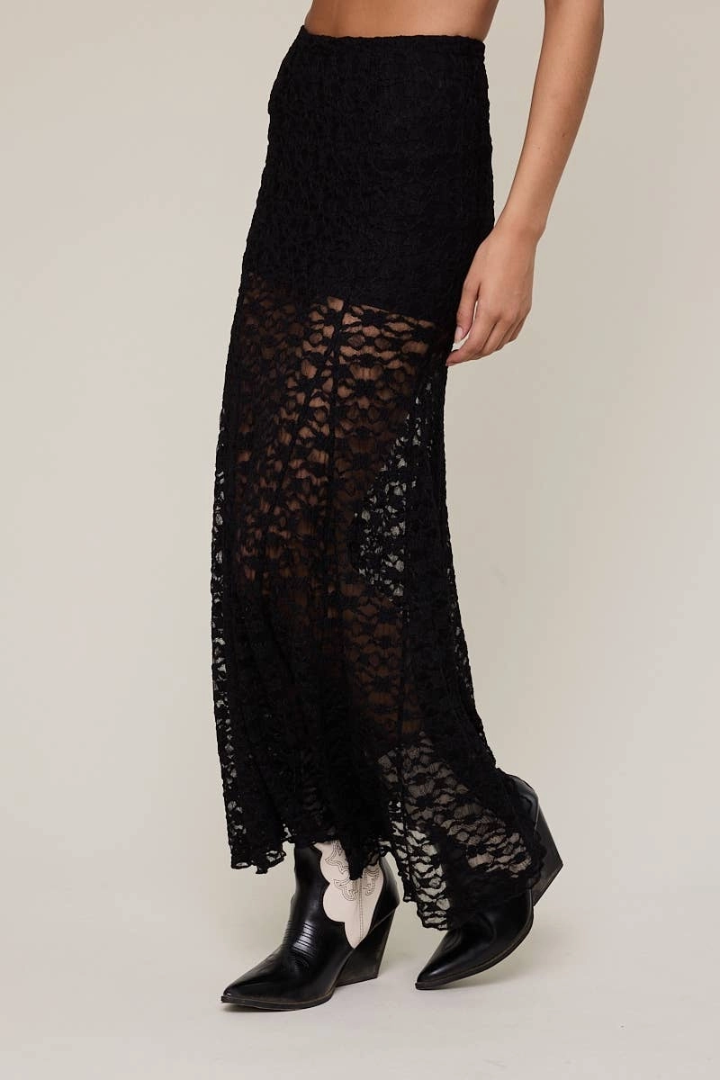 Relaxed Motion Moonlight Lace Maxi Skirt Travel Ready