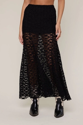 Simple Fashion Moonlight Lace Maxi Skirt Travel Ready