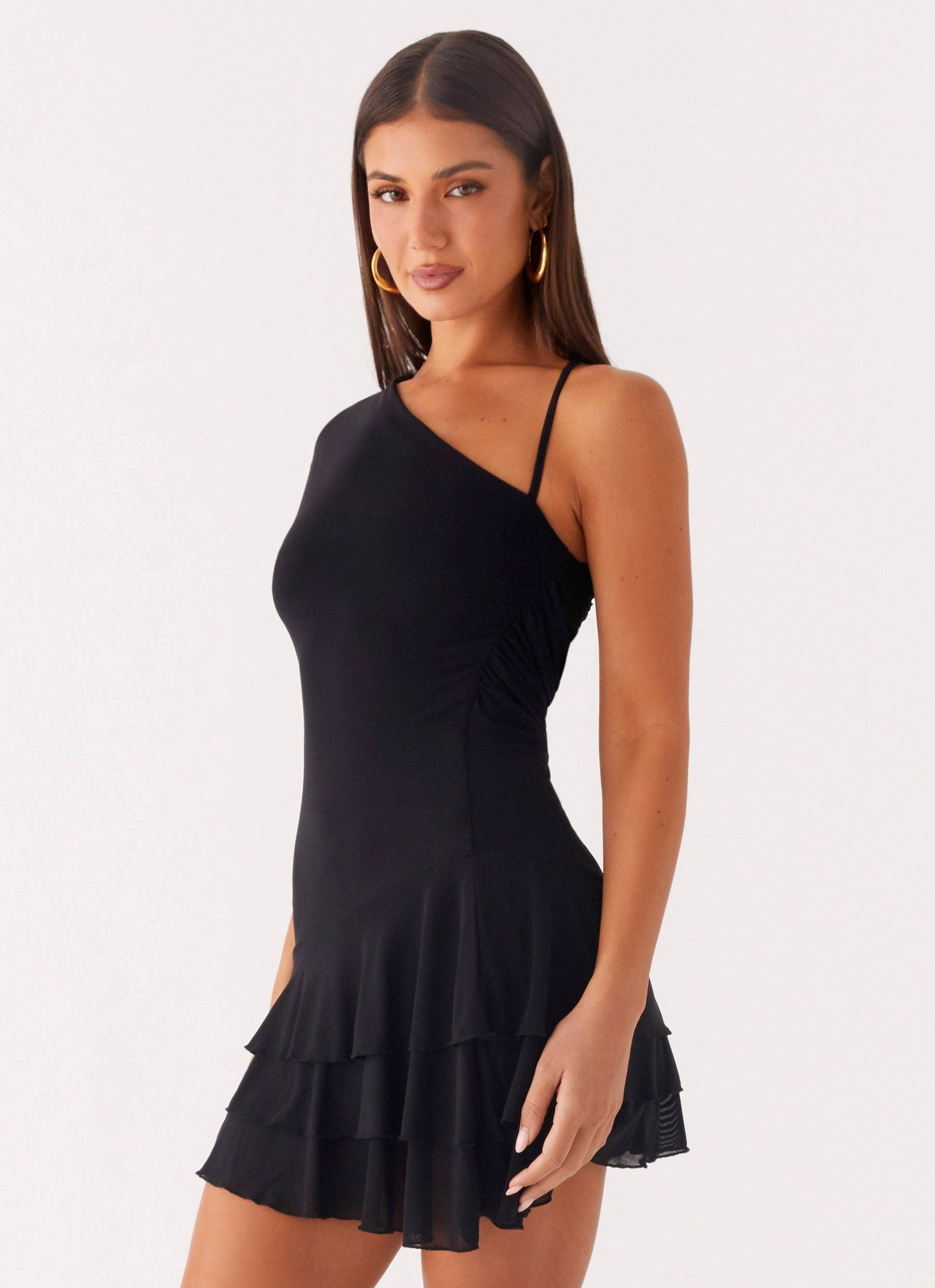 Moonrise Mini Dress - Black Waist-Cinching