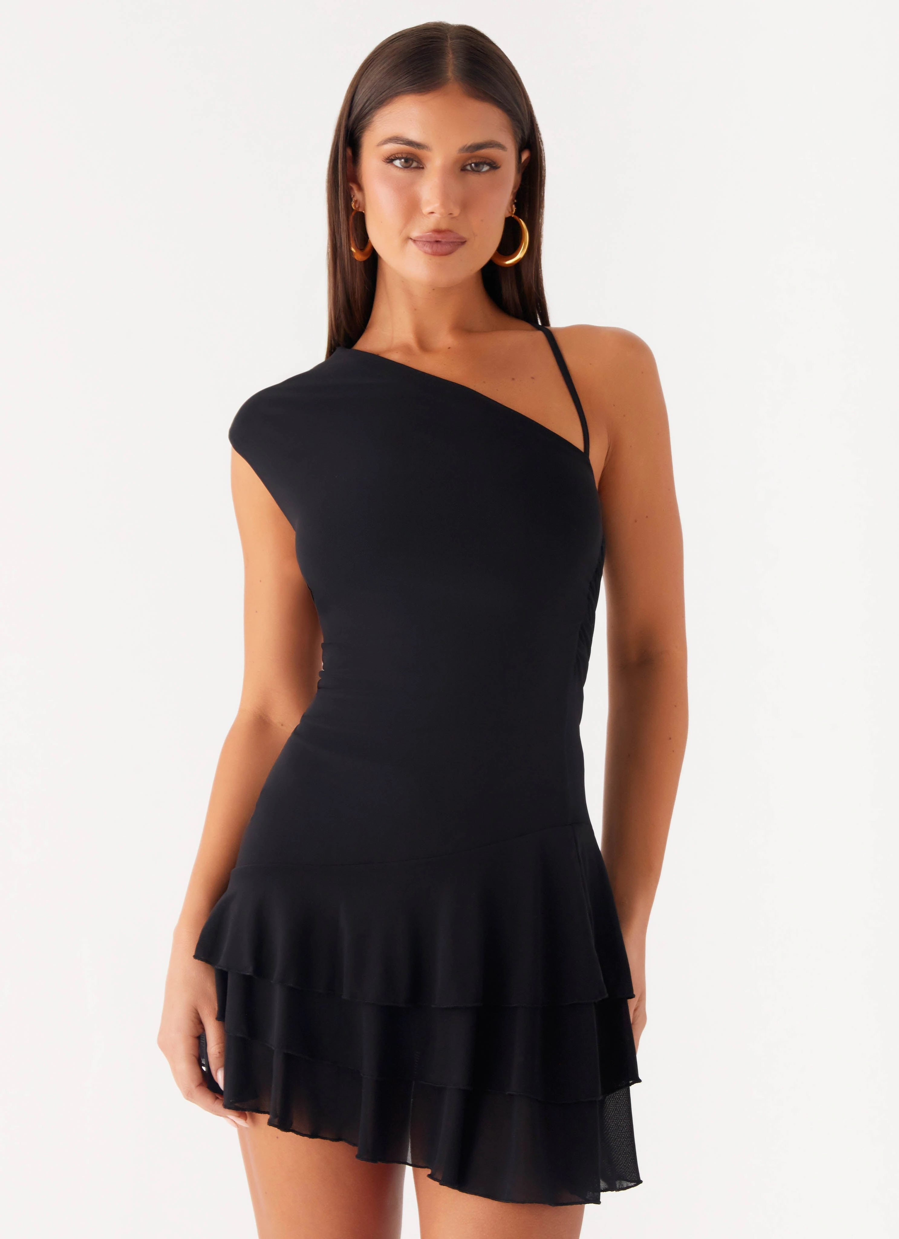 Water-Repellent-Finish Moonrise Mini Dress - Black