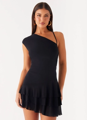 Water-Repellent-Finish Moonrise Mini Dress - Black
