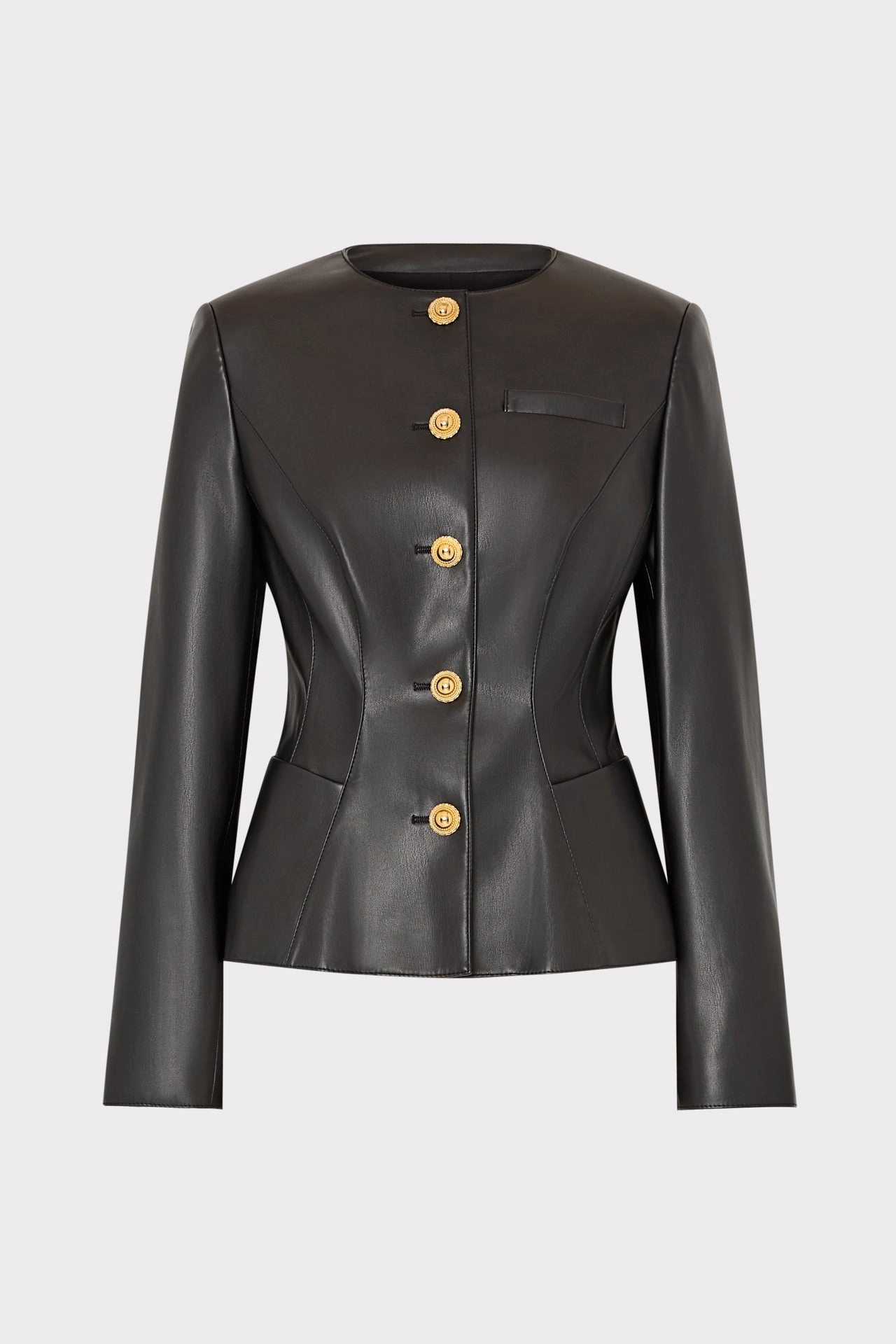Weatherproof Zippers Contemporary Fit Wells Vegan Leather Jacket