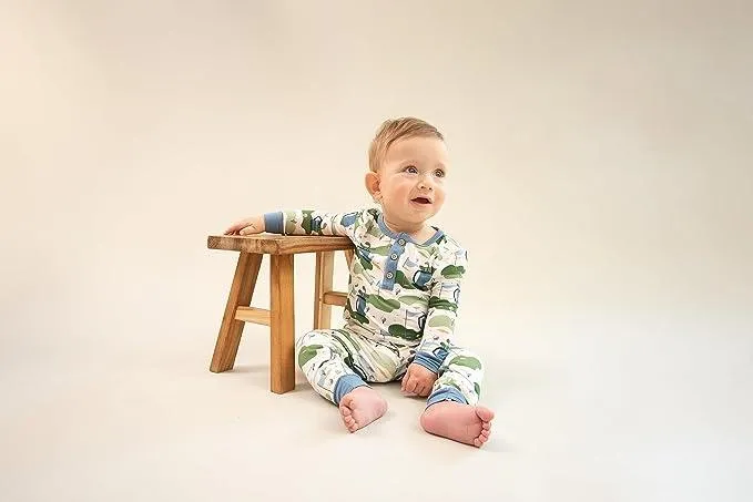 Mud Pie Kids Golf Green Course Print Boys Bamboo Pajama 2 Pc Set
