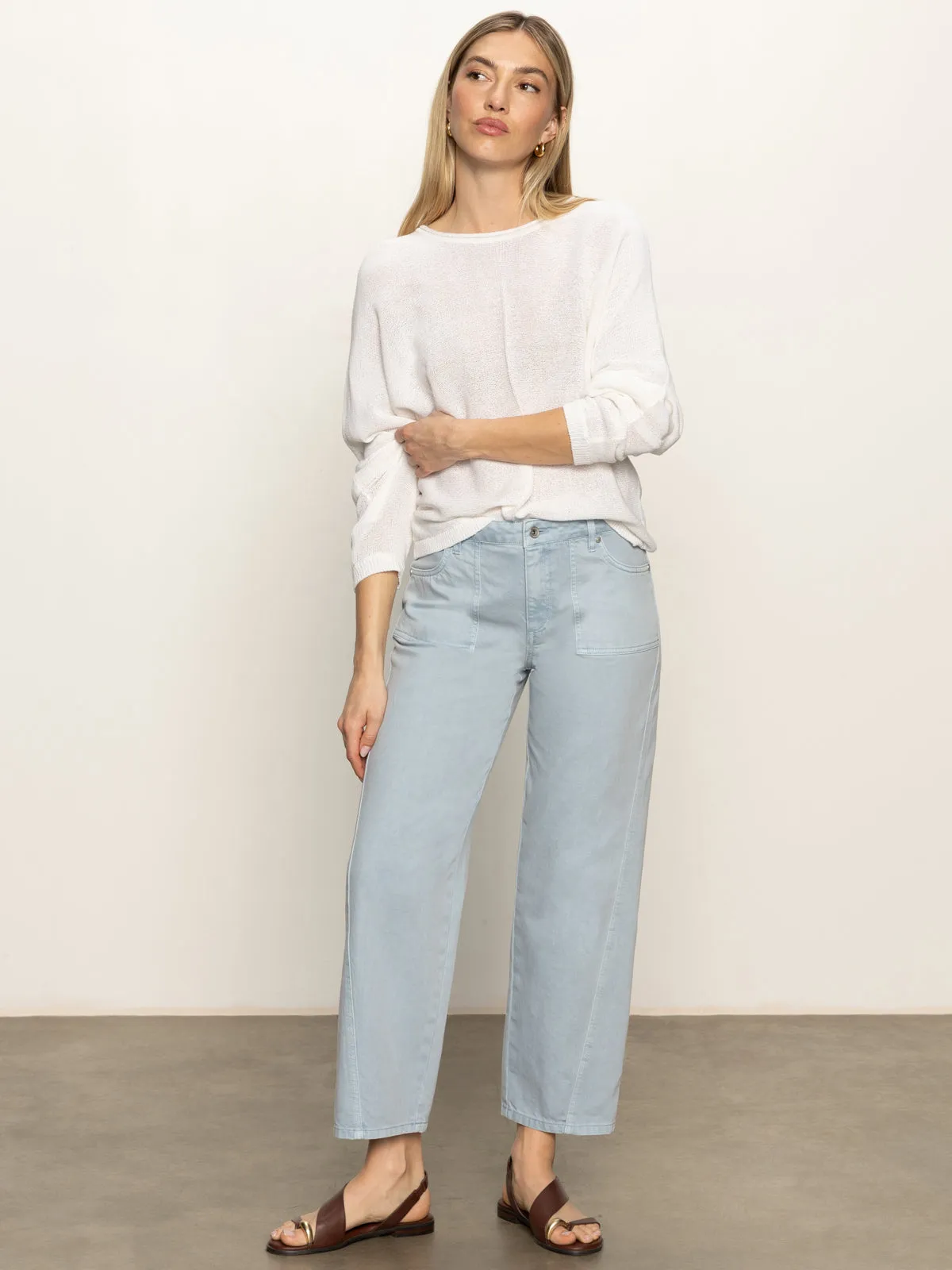 District Column Standard Rise Ankle Jeans Blue Mirage No Pinch