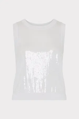 Non Iron Fabric Convertible Style Sequin Knit Shell Top
