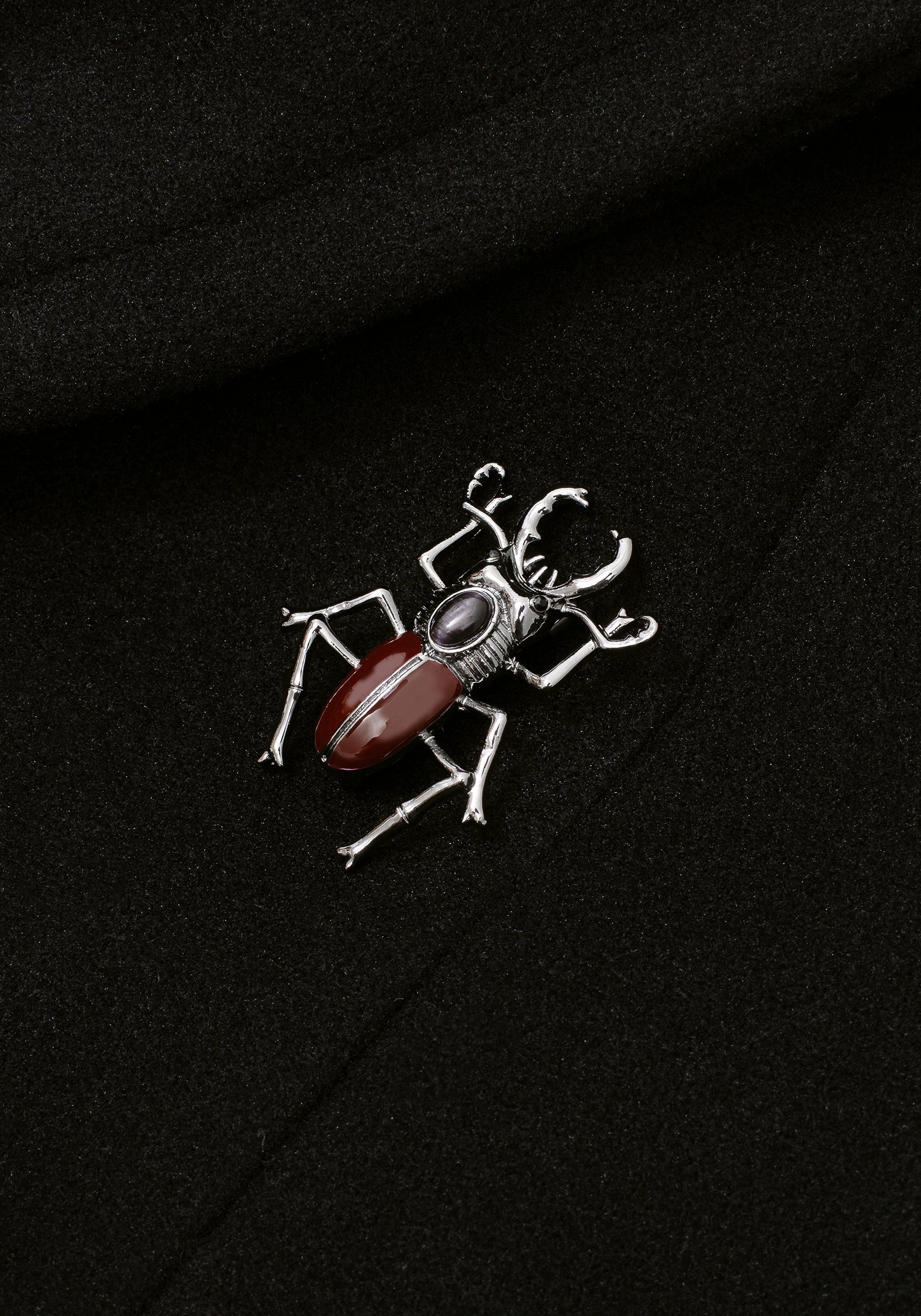 Camilla Tie Waist Hooded Coat With Bug Brooch Anti Slip Interior