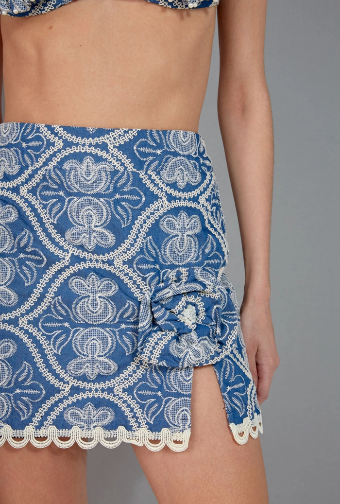 ROSE SKIRT DENIM Slim Waist
