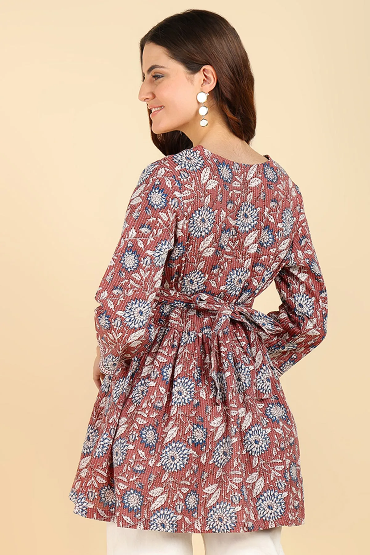 Multicolor All Over Printed Short Top for Feeding