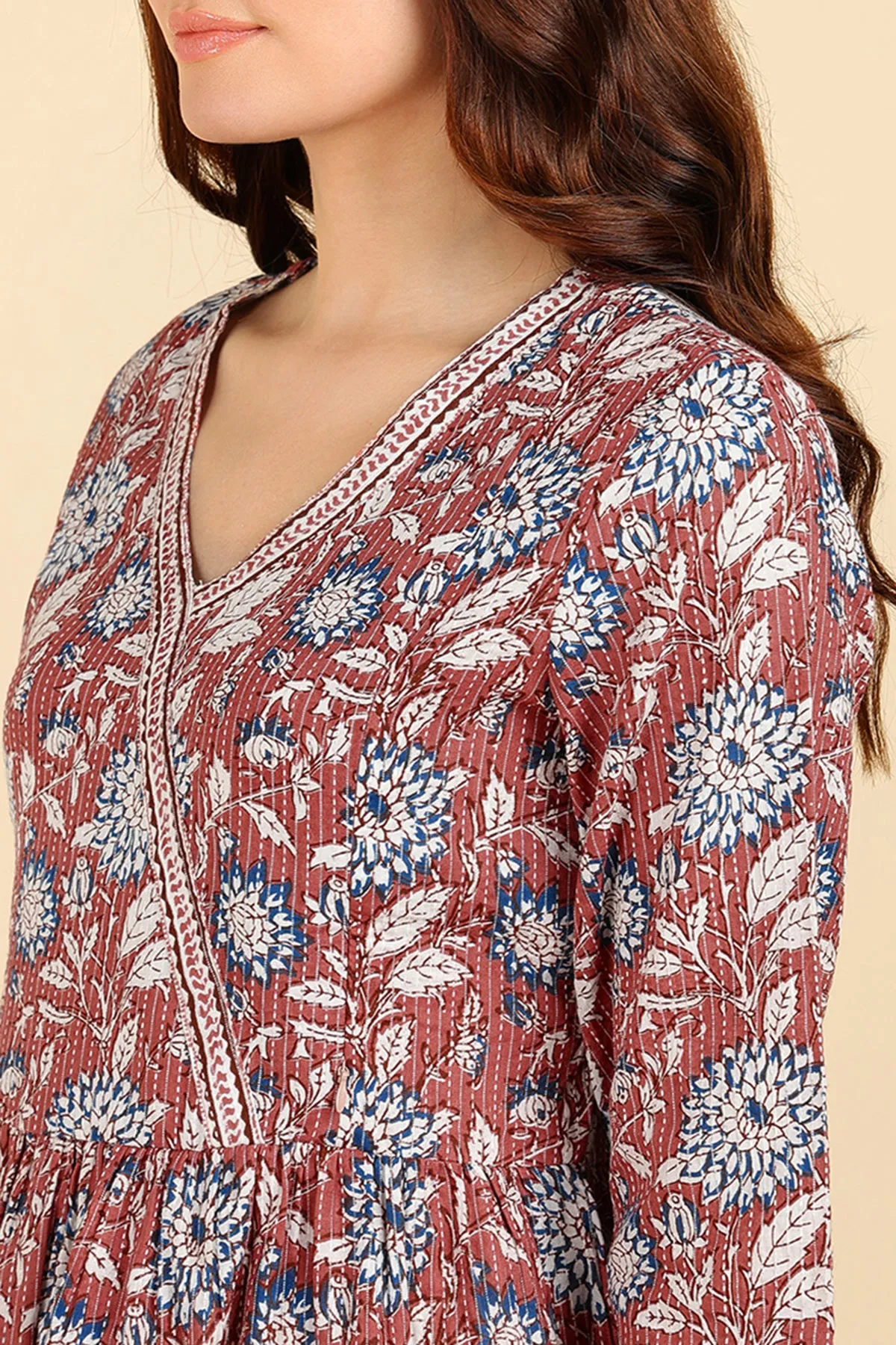 Multicolor All Over Printed Short Top for Feeding