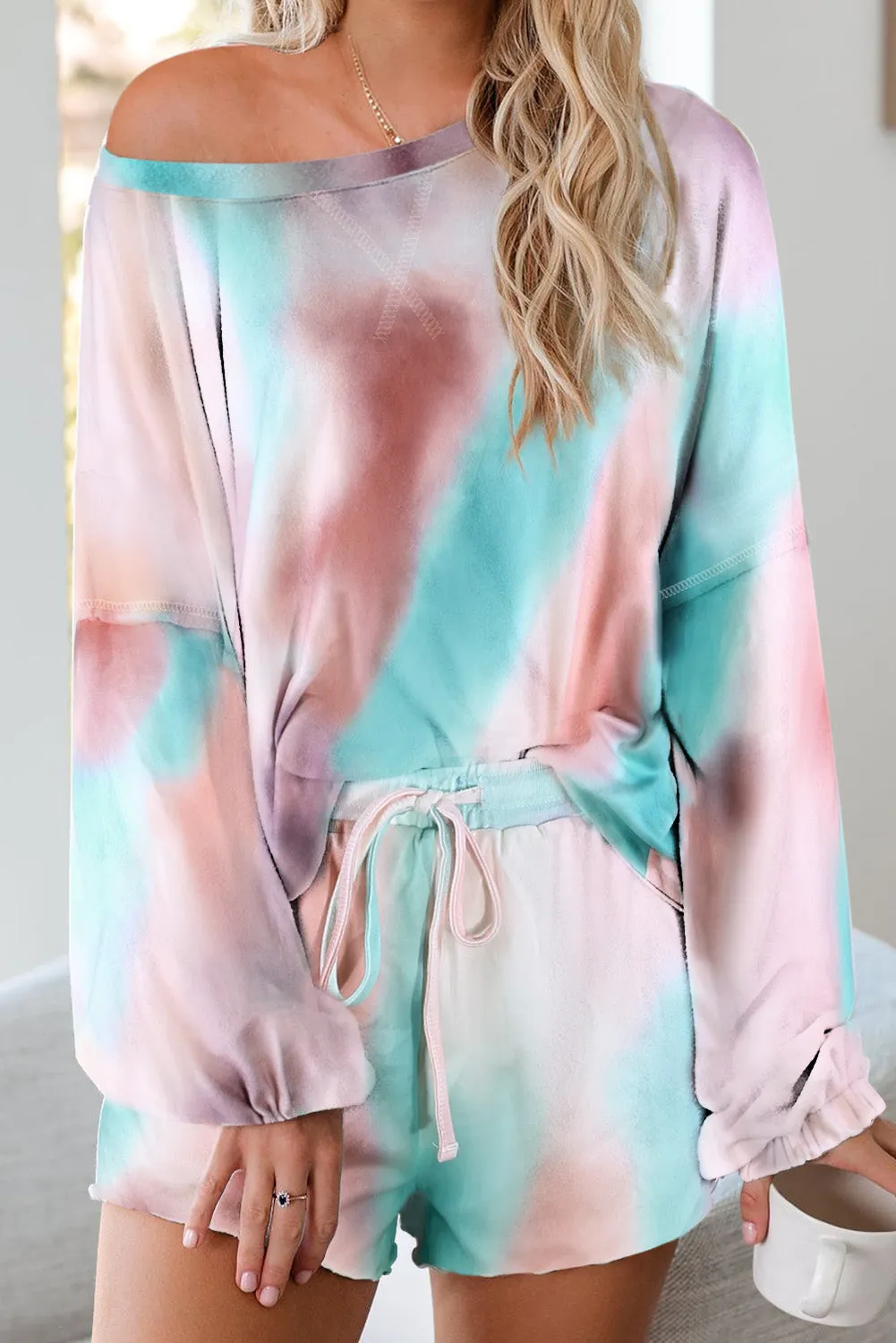 Multicolor Tie-dye Loungewear Set