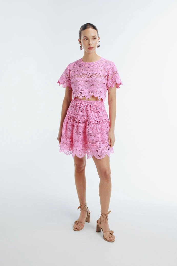 HARPER MINI SKIRT ROSE Stain Repellent Coating Functional Fit