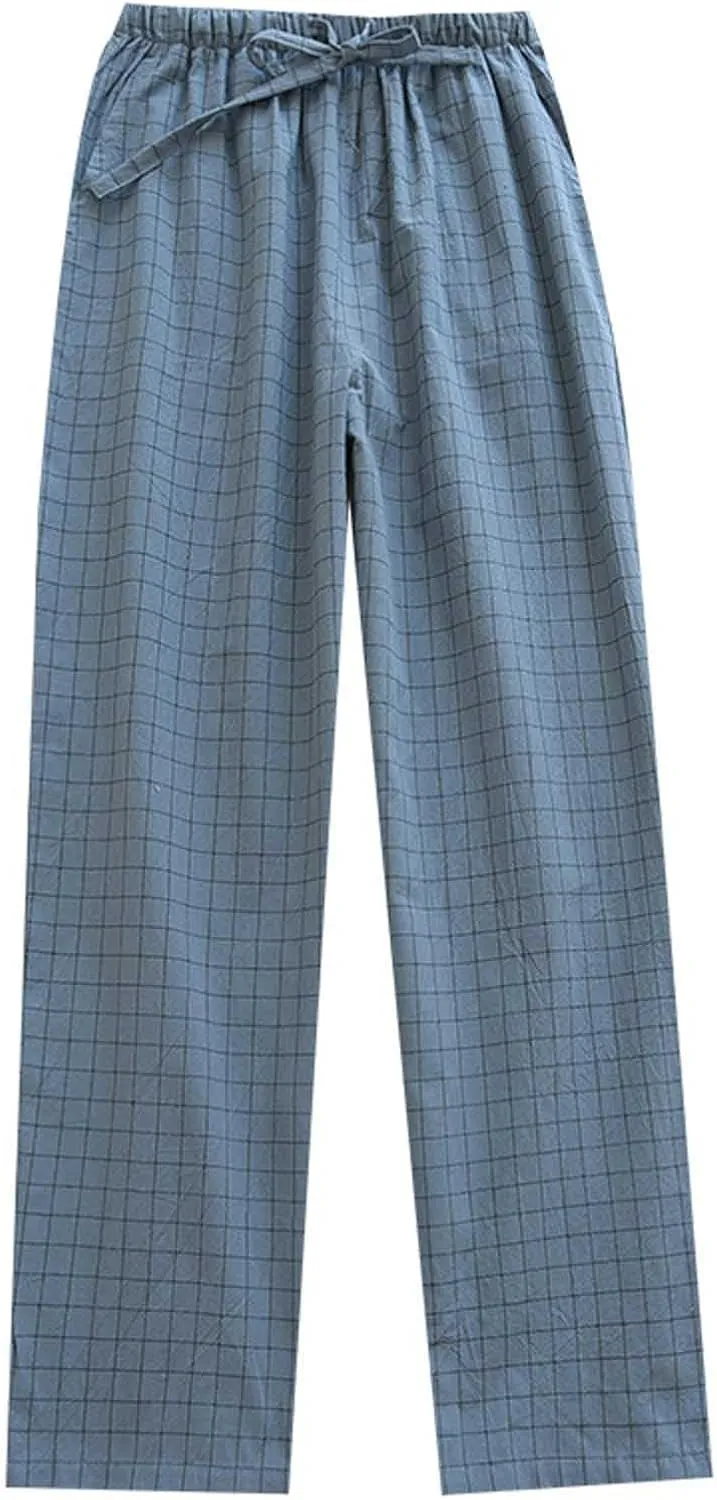 Muscularfit Big and Tall Pajama Pants for Men 2024 Fashion Drawstring Elastic Waist Lounge Sleepwear Pajama With Adjustable