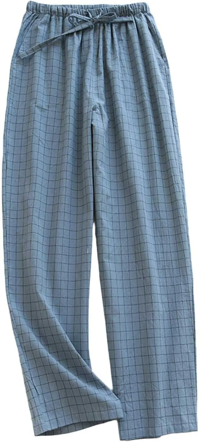 Muscularfit Big and Tall Pajama Pants for Men 2024 Fashion Drawstring Elastic Waist Lounge Sleepwear Pajama With Adjustable