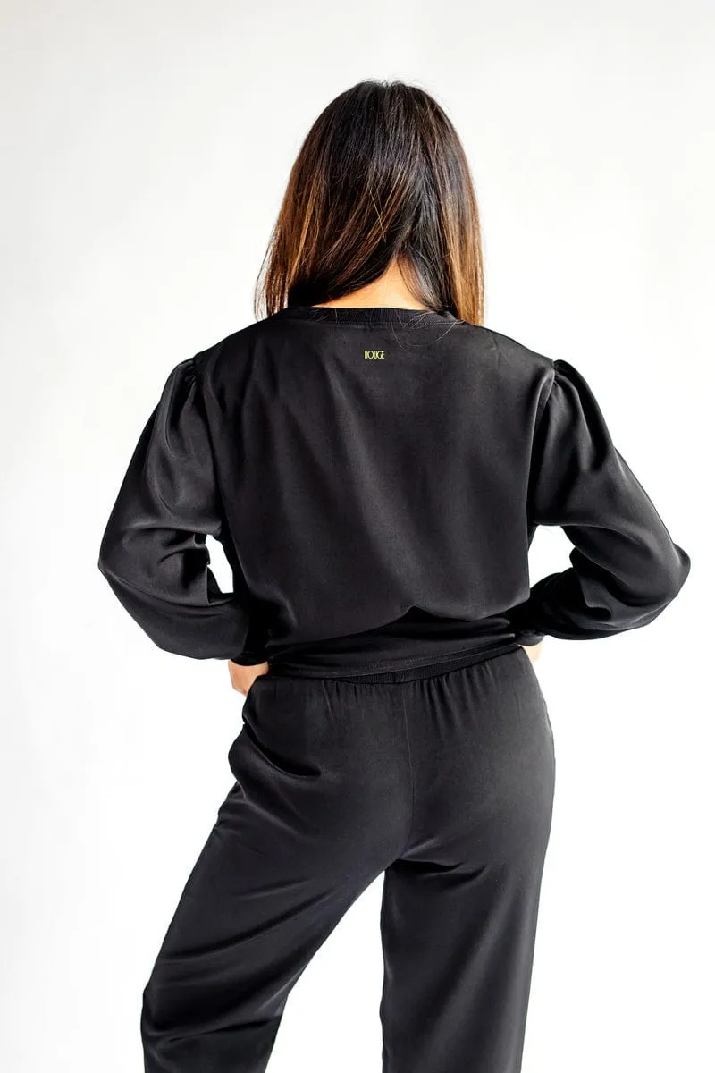Must be Satin Pajamas - Black - Final Sale