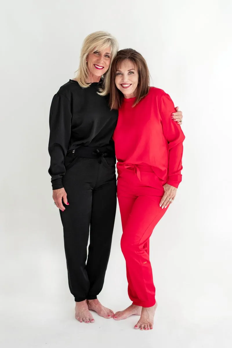 Must be Satin Pajamas - Black - Final Sale
