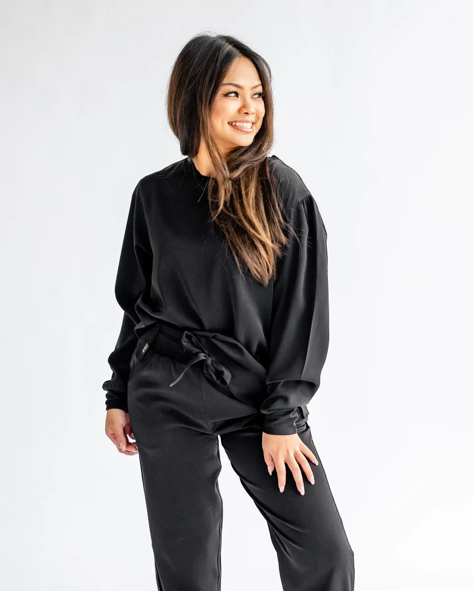 Must be Satin Pajamas - Black - Final Sale