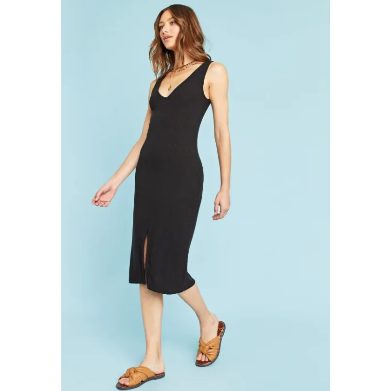 Mystify Double V Rib Dress