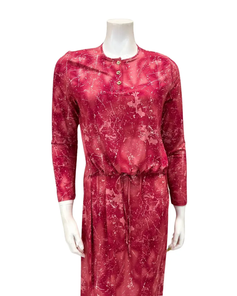 N5079-24B Strawberry Ice Camo Design Cotton Nursing Nightgown