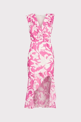 Nanci Lily Silhouette Ruffle Dress Ethically-Made Floral Swing