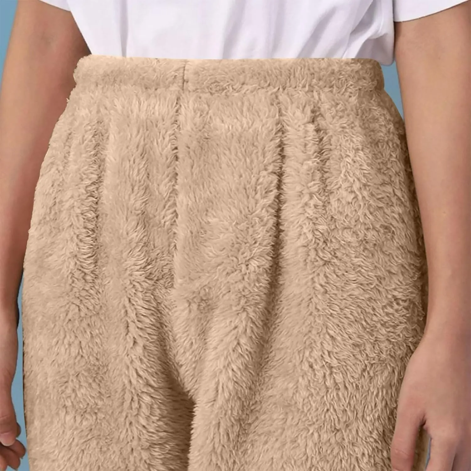NATHGAM Fleece Pajama Pants Women Sherpa Warm Plus Size Lounge Pants Casual Soft Thermal Bottoms Comfy Winter Fuzzy Pj Pants