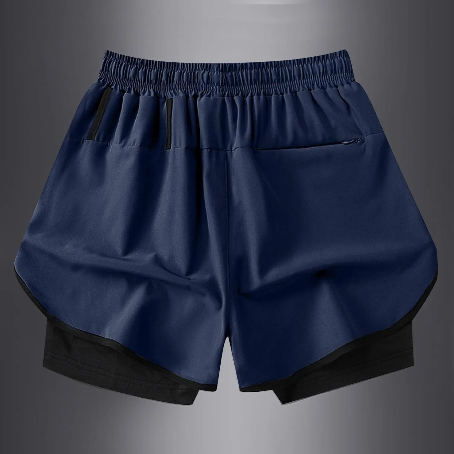 NATHGAM Men's 2 in 1 Running Shorts Quick Dry Workout Gym Short Pants with Compression Liner Tennis Training Athletic Shorts