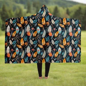 Native American Indian Feathers Hooded Blanket - All Over Print Hooded Throw