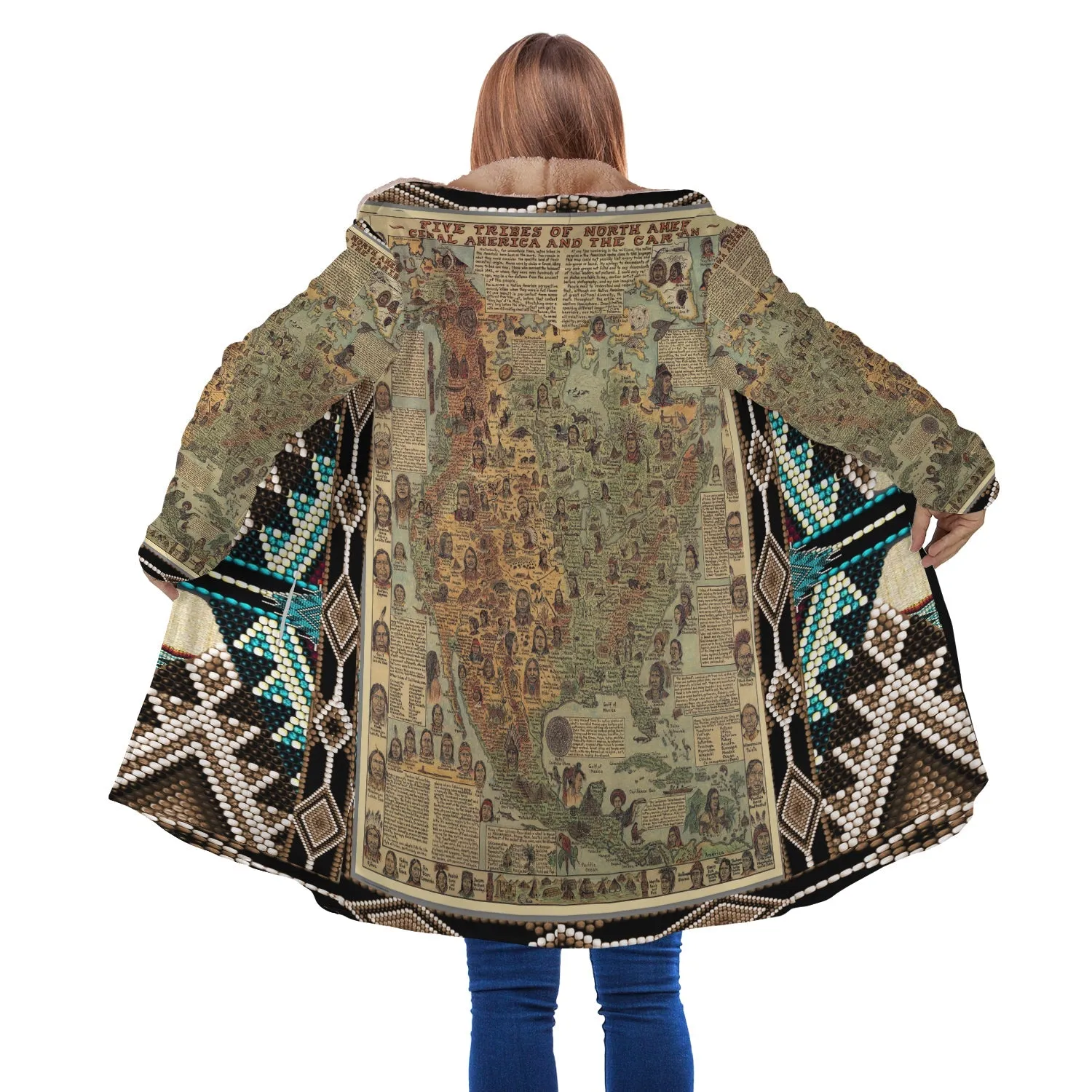 Native Tribes of North America Mapped Pattern Cloak WCS