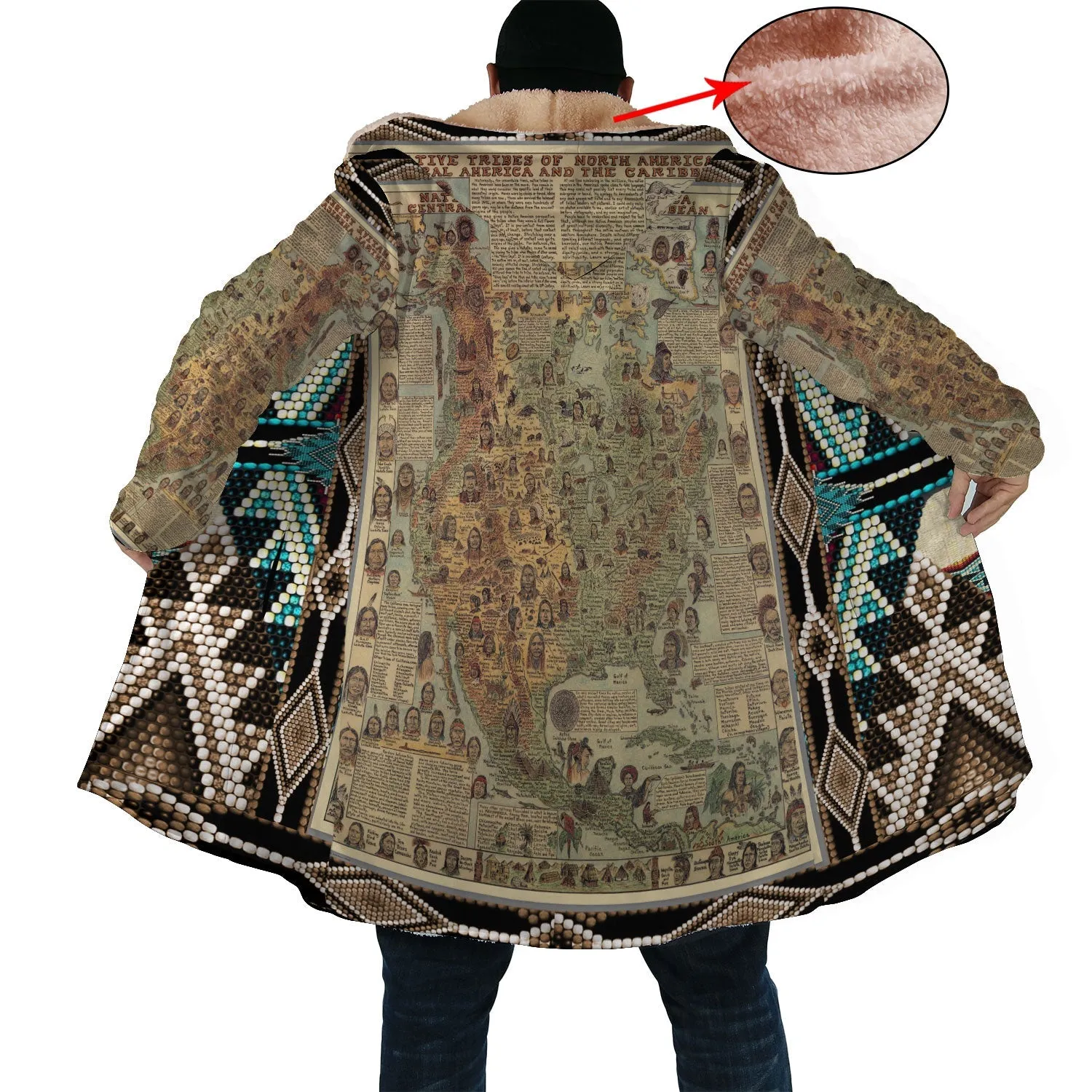 Native Tribes of North America Mapped Pattern Cloak WCS