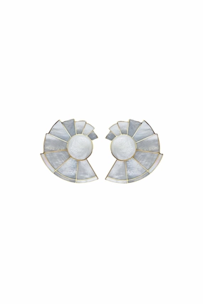AirflowVents NoTagLabel Nautilus Fan Mother of Pearl Earrings