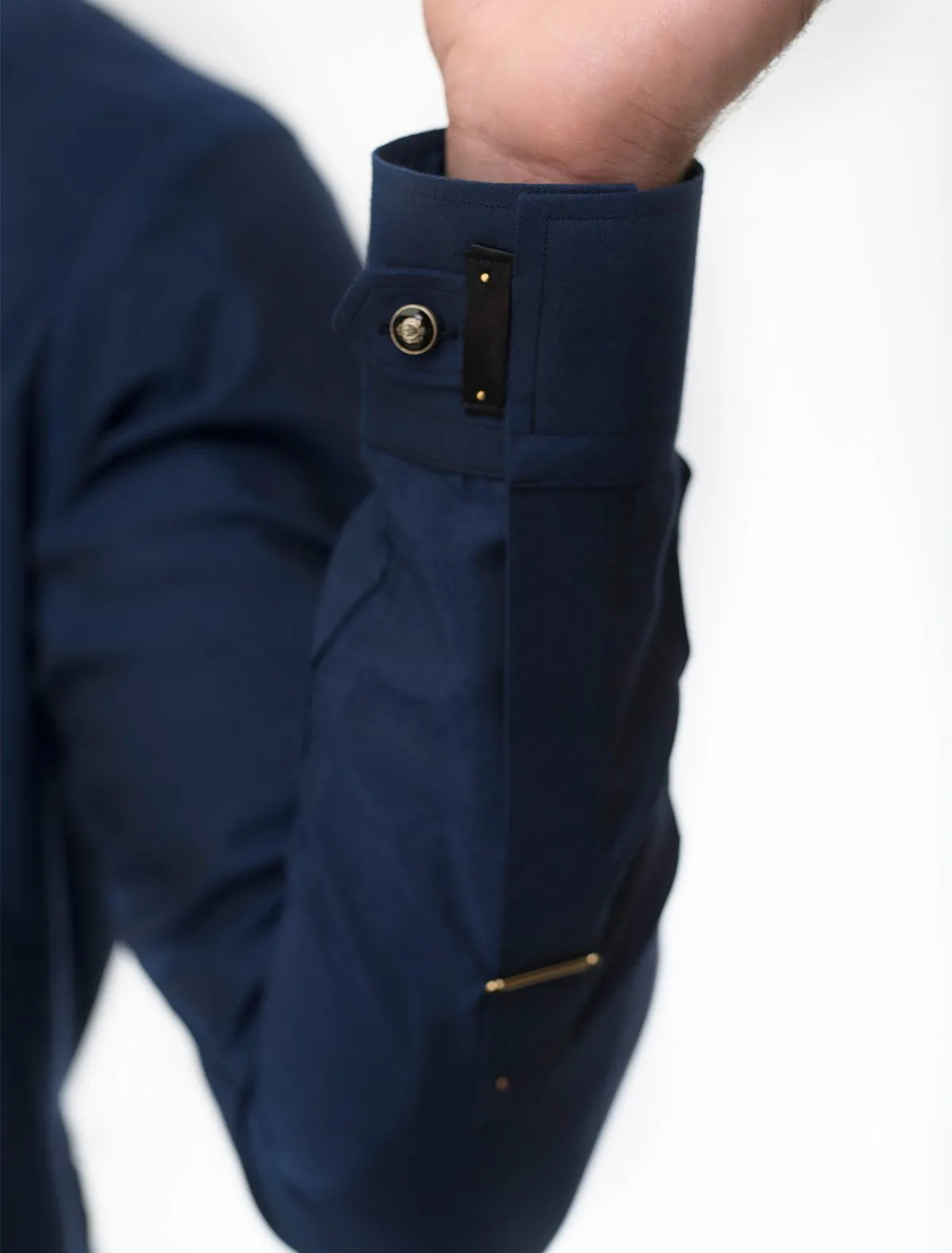 NAVY COTTON SILK KURTA PAJAMA