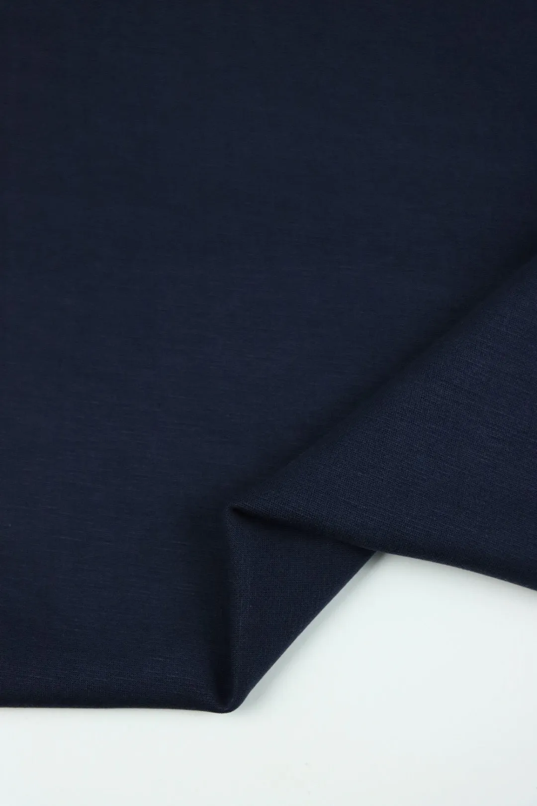 Navy Cupro Double Knit Techno